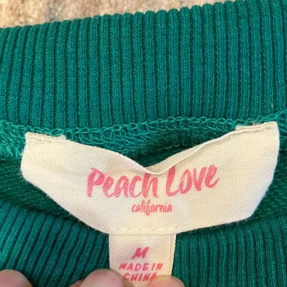 Peach Love California Green Santa Sweatshirt - Picture 2 of 4